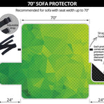 Lime Green Polygonal Geometric Print Sofa Protector