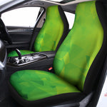 Lime Green Polygonal Geometric Print Universal Fit Car Seat Covers