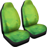 Lime Green Polygonal Geometric Print Universal Fit Car Seat Covers