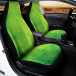 Lime Green Polygonal Geometric Print Universal Fit Car Seat Covers