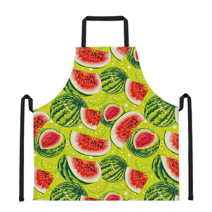 Lime Green Watermelon Pattern Print Apron