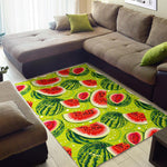 Lime Green Watermelon Pattern Print Area Rug GearFrost