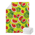 Lime Green Watermelon Pattern Print Blanket