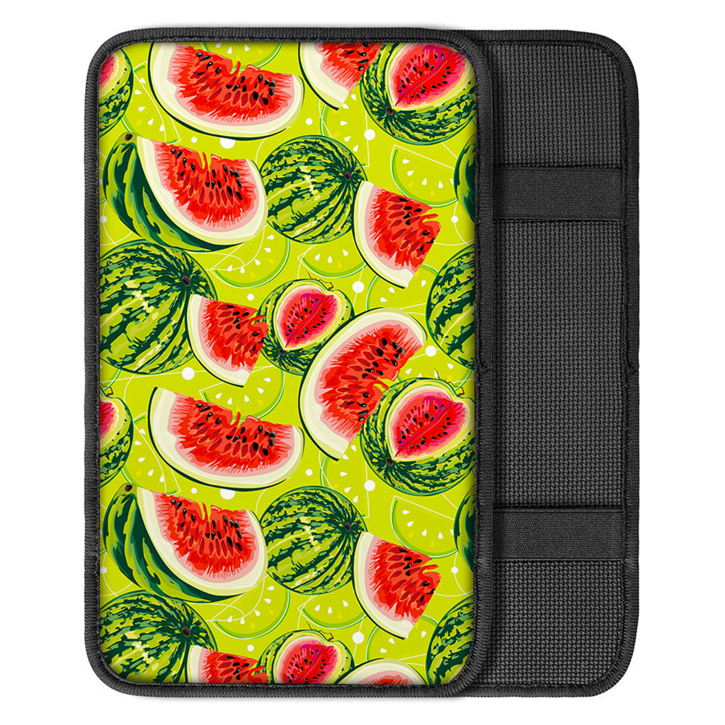 Lime Green Watermelon Pattern Print Car Center Console Cover