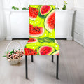 Lime Green Watermelon Pattern Print Dining Chair Slipcover