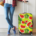 Lime Green Watermelon Pattern Print Luggage Cover