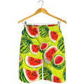 Lime Green Watermelon Pattern Print Men's Shorts