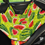 Lime Green Watermelon Pattern Print Pet Car Back Seat Cover