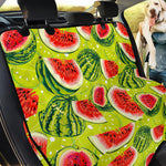 Lime Green Watermelon Pattern Print Pet Car Back Seat Cover