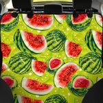 Lime Green Watermelon Pattern Print Pet Car Back Seat Cover