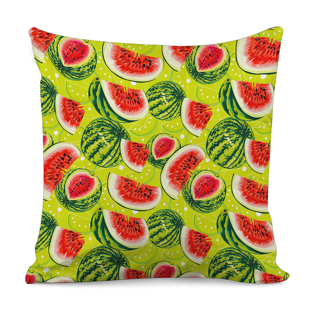 Lime Green Watermelon Pattern Print Pillow Cover