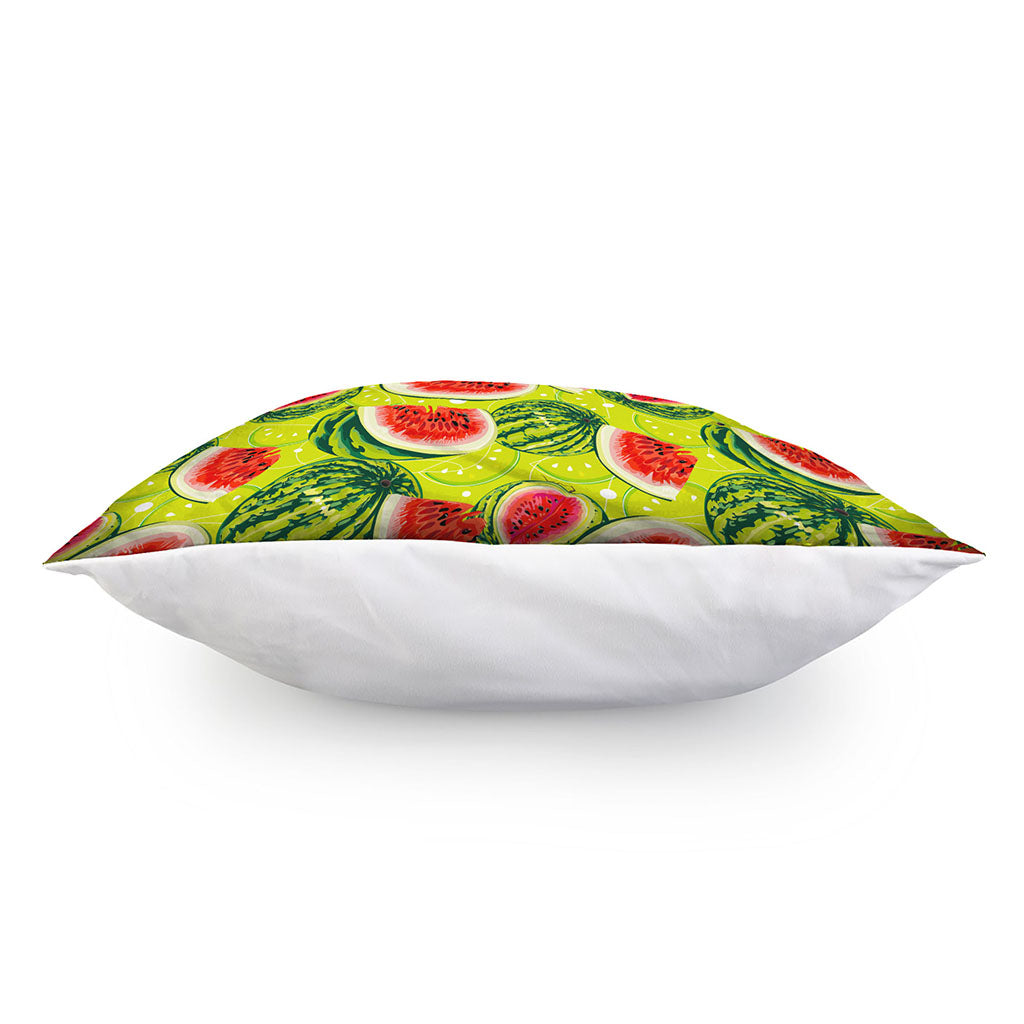 Lime Green Watermelon Pattern Print Pillow Cover