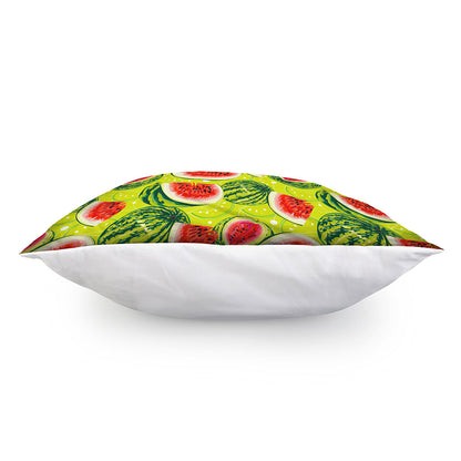 Lime Green Watermelon Pattern Print Pillow Cover
