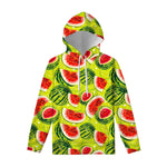 Lime Green Watermelon Pattern Print Pullover Hoodie