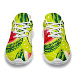 Lime Green Watermelon Pattern Print Sport Shoes GearFrost