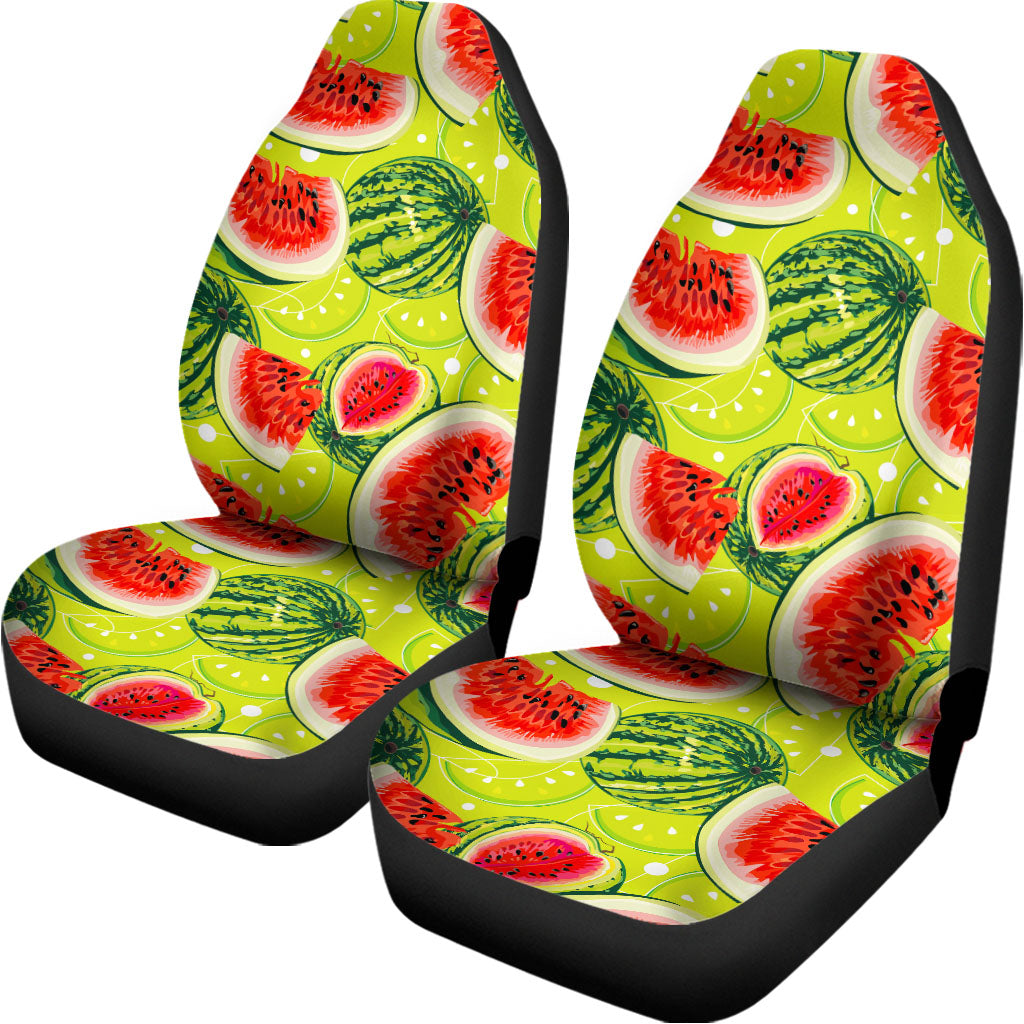 Lime Green Watermelon Pattern Print Universal Fit Car Seat Covers