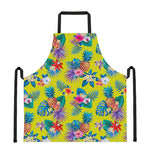 Lime Hawaiian Pineapple Pattern Print Apron