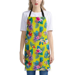 Lime Hawaiian Pineapple Pattern Print Apron