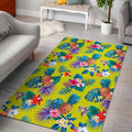 Lime Hawaiian Pineapple Pattern Print Floor Mat