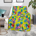 Lime Hawaiian Pineapple Pattern Print Blanket