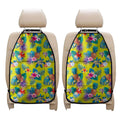 Lime Hawaiian Pineapple Pattern Print Car Seat Organizers