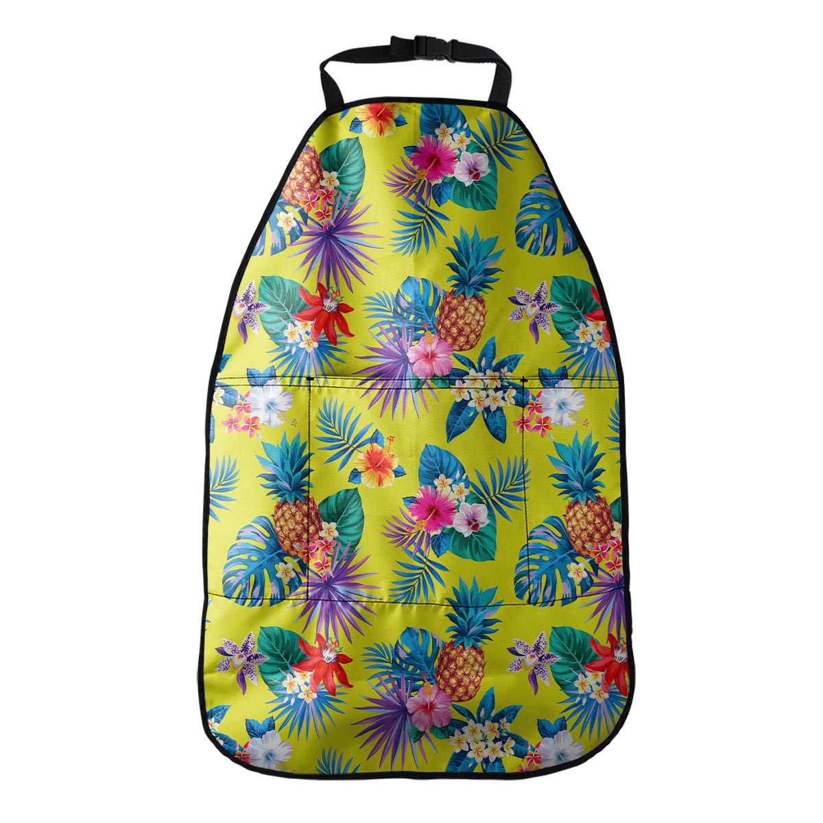 Lime Hawaiian Pineapple Pattern Print Car Seat Organizers