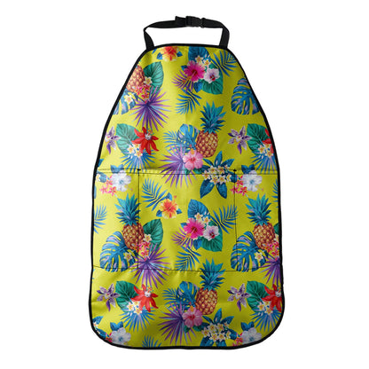 Lime Hawaiian Pineapple Pattern Print Car Seat Organizers
