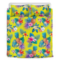Lime Hawaiian Pineapple Pattern Print Duvet Cover Bedding Set