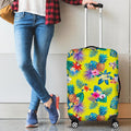 Lime Hawaiian Pineapple Pattern Print Luggage Cover