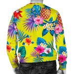 Lime Hawaiian Pineapple Pattern Print Men's Crewneck Sweatshirt GearFrost