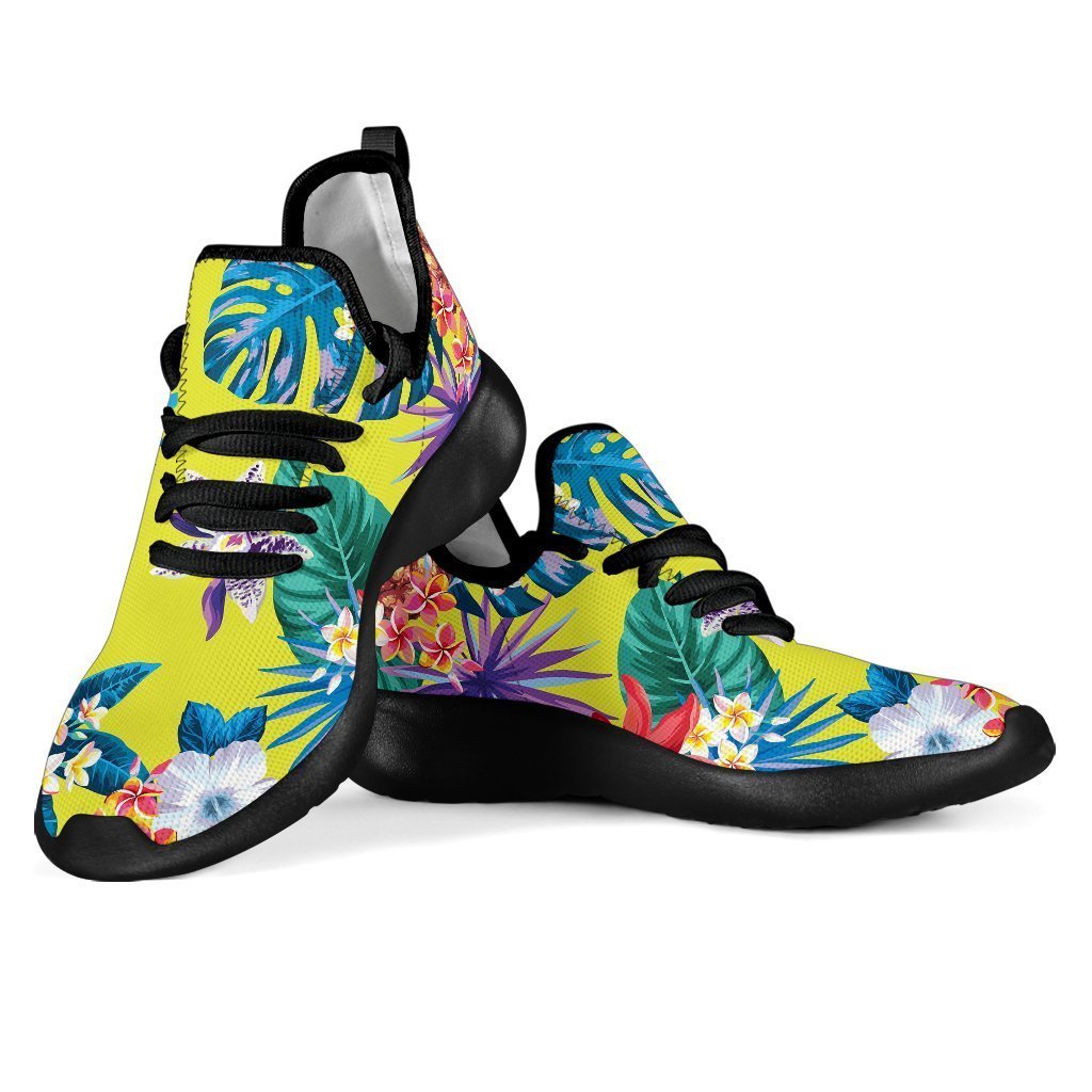 Lime Hawaiian Pineapple Pattern Print Mesh Knit Shoes GearFrost