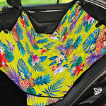 Lime Hawaiian Pineapple Pattern Print Pet Car Back Seat Cover
