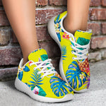 Lime Hawaiian Pineapple Pattern Print Sport Shoes GearFrost