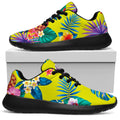 Lime Hawaiian Pineapple Pattern Print Walking Shoes