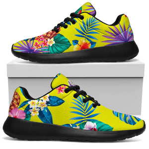 Lime Hawaiian Pineapple Pattern Print Sport Shoes GearFrost