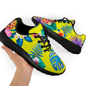 Lime Hawaiian Pineapple Pattern Print Sport Shoes GearFrost