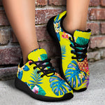 Lime Hawaiian Pineapple Pattern Print Sport Shoes GearFrost