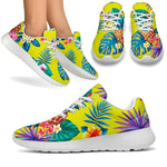 Lime Hawaiian Pineapple Pattern Print Sport Shoes GearFrost