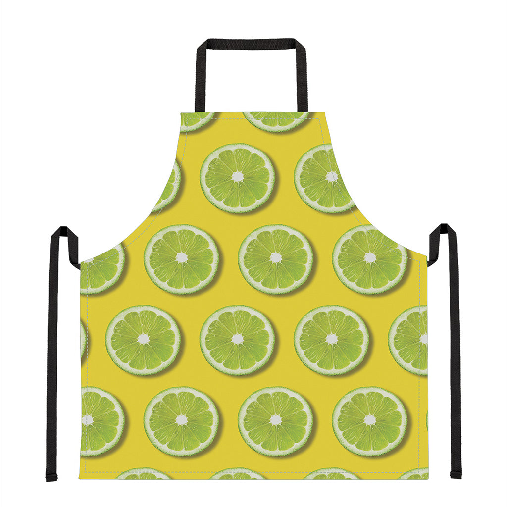 Lime Slices Pattern Print Apron