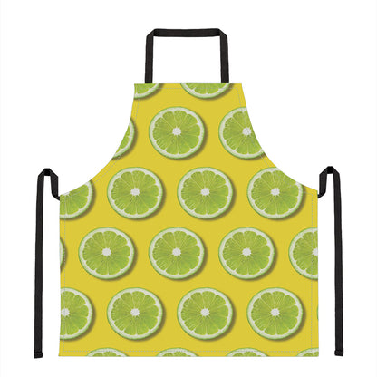 Lime Slices Pattern Print Apron