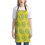 Lime Slices Pattern Print Apron