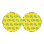 Lime Slices Pattern Print Car Coasters