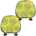Lime Slices Pattern Print Car Headrest Covers