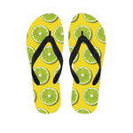 Lime Slices Pattern Print Flip Flops