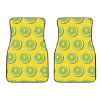 Lime Slices Pattern Print Front Car Floor Mats