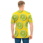 Lime Slices Pattern Print Men's T-Shirt