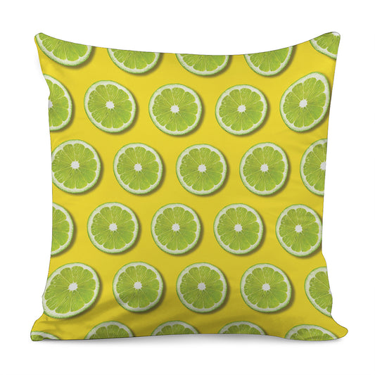 Lime Slices Pattern Print Pillow Cover