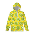 Lime Slices Pattern Print Pullover Hoodie