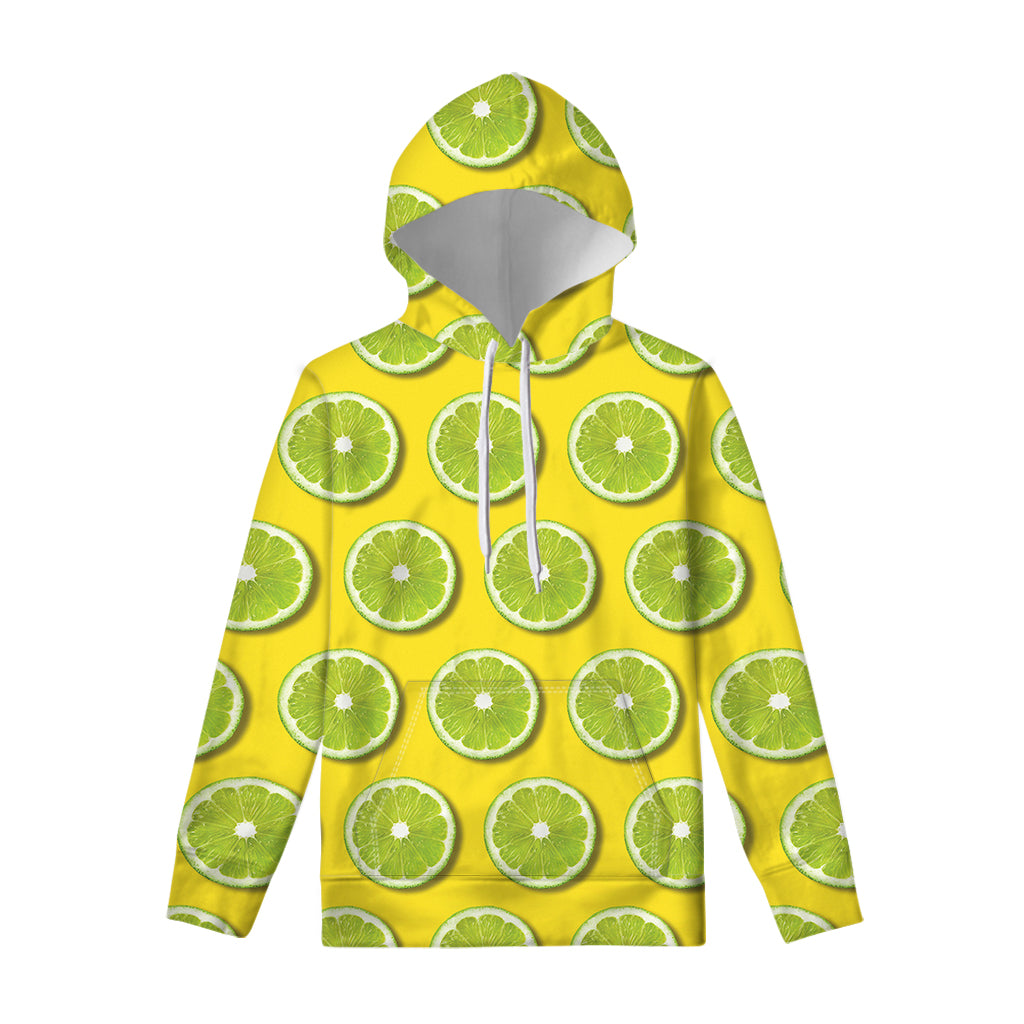 Lime Slices Pattern Print Pullover Hoodie