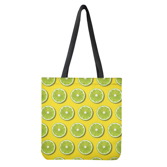 Lime Slices Pattern Print Tote Bag